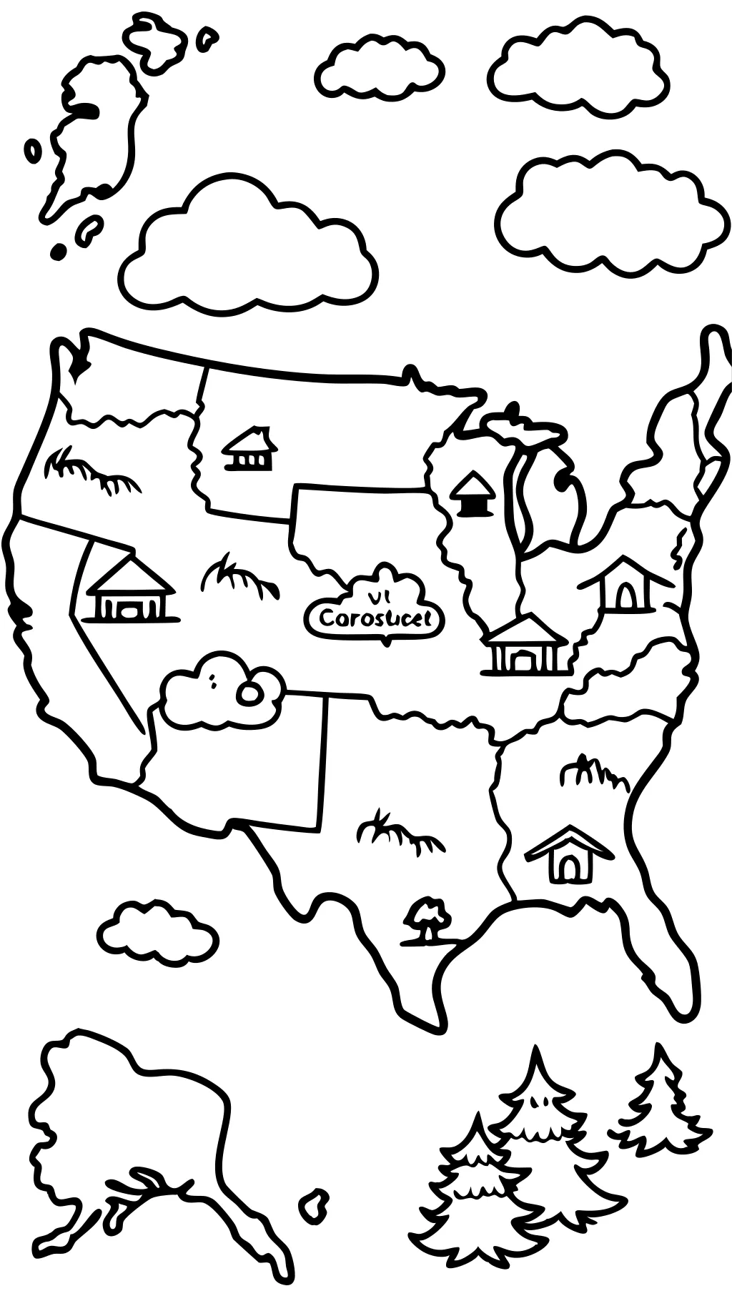 u.s. map coloring page